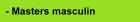 Tous les matchs, tous les rsultats des Masters masculin depuis 1970